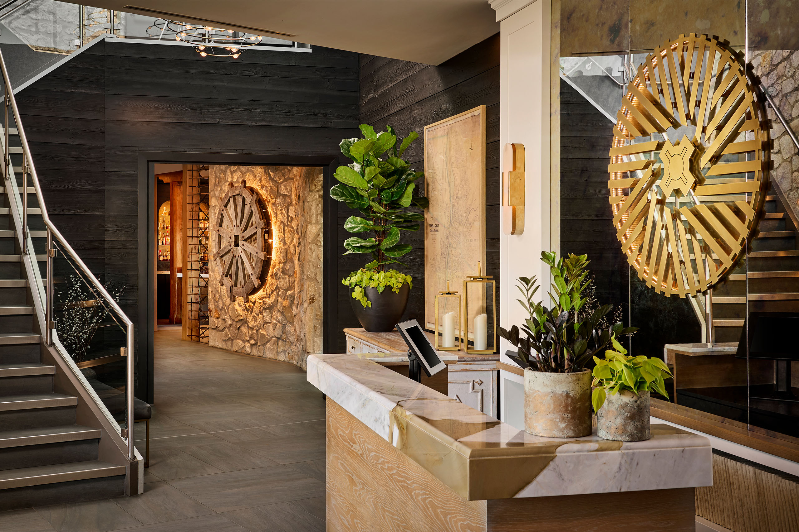 Stunning entrance at Cambridge Mill with custom signage