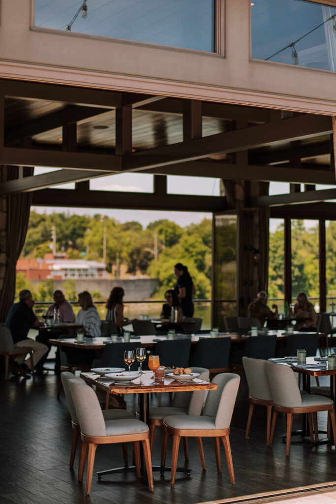 People dining in the Cambridge Mill Restaurant